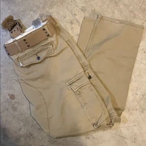 Levi Cargos with belt pants tan brown sz 36x32